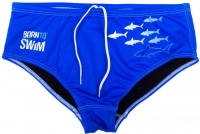 Men's swimsuit BornToSwim Sharks Brief Blue Men's swimsuit BornToSwim Sharks Brief Blue
