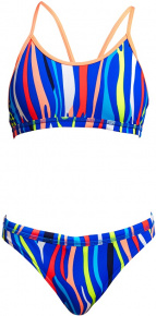 Girl's swimsuit Funkita Raw Hide Racerback Two Piece Girls Girl's swimsuit Funkita Raw Hide Racerback Two Piece Girls