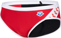 Men's swimsuit Arena Icons Swim Brief Solid Red/White Men's swimsuit Arena Icons Swim Brief Solid Red/White