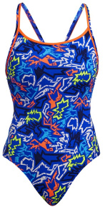 Funkita Broken Hearts Diamond Back One Piece Funkita Broken Hearts Diamond Back One Piece