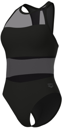 Arena Mesh Panel Swim Vent Back Black