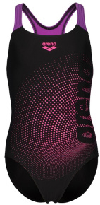 Arena Feel Front-Lined Dim Light Swim Pro Back Girls Black/Pink Arena Feel Front-Lined Dim Light Swim Pro Back Girls Black/Pink