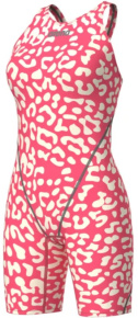 Arena Powerskin ST Next Openback Leopard Girls Geranium Arena Powerskin ST Next Openback Leopard Girls Geranium