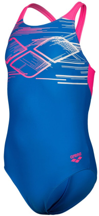 Arena Pastime Swimsuit V Back Girls Blue