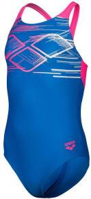 Arena Pastime Swimsuit V Back Girls Blue Arena Pastime Swimsuit V Back Girls Blue