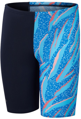 Speedo Boys Allover Digital Jammer Boys True Navy/Punch Blue/Picton Blue/Siren Red