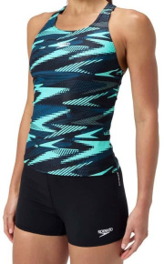 Speedo Hyperboom Tankini Black/Arctic Glass