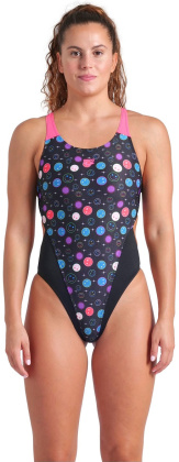 Arena Performance Funny Prints Tech Back Black/Shocking Pink