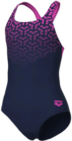 Arena Feel Girls Kikko V Swim Pro Back Navy/Shocking Pink