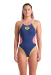 Arena One Women's Double Cross Back Navy Fluo/Soft Green