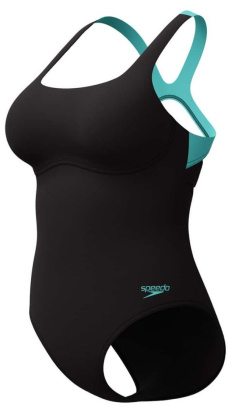 Speedo Flex Band Swim Bra 1 Piece Anthracite Blue