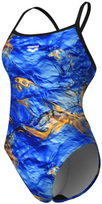 Arena Performance Gold Leaves Challenge Back Blue River Multi/Black
