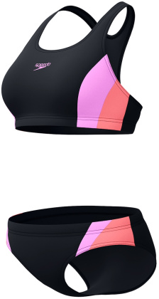 Speedo Colourblock Splice 2PC 2.0 Neon Violet