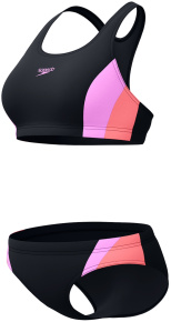 Speedo Colourblock Splice 2PC 2.0 Neon Violet