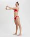 Women's swimwear Arena Solid Tie Back Top Red/White