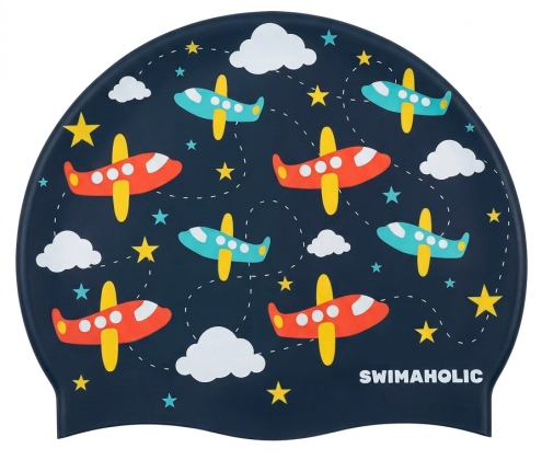 Παιδικό σκουφάκι κολύμβησης Swimaholic Planes Clasic Cap Junior
