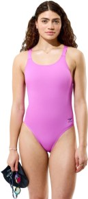 Speedo Solid Leaderback Orchid Shine