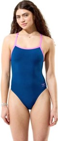 Speedo Solid Turnback Denim Teal